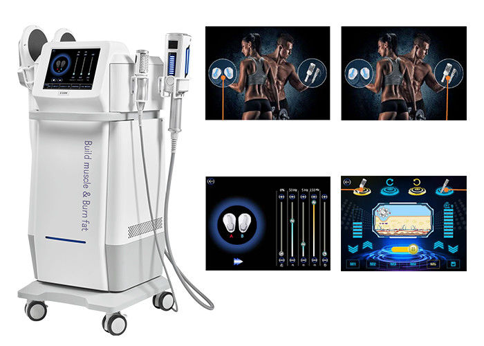 Portable EMS Body Slimming Machine Muscle Stimulator 4 Handle Untuk Komersial