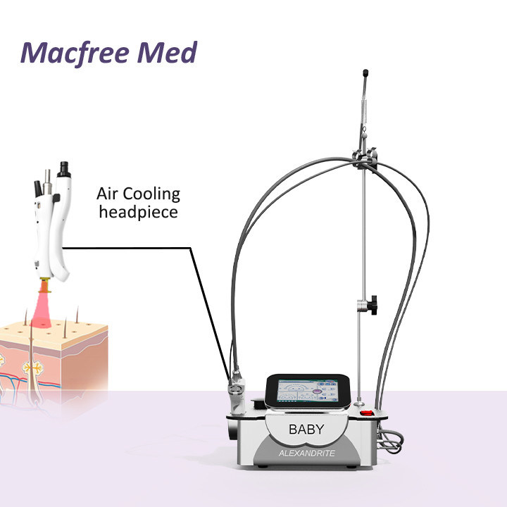 755nm Alexandrite Mini Diode Laser dengan Smart Touch Screen untuk Operasi Mudah di Industri Kecantikan