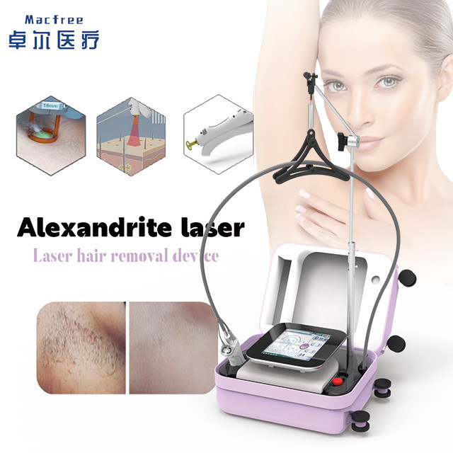 755nm Alexandrite Mini Diode Laser dengan Smart Touch Screen untuk Operasi Mudah di Industri Kecantikan