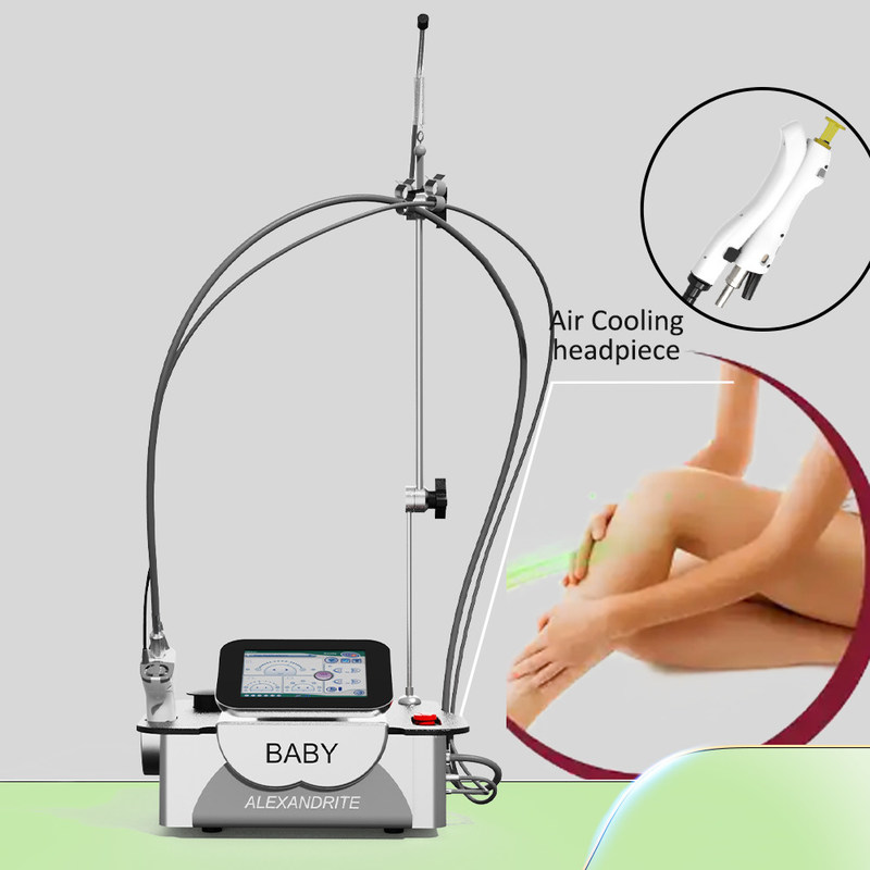 2024 sebagian besar catu daya laser dioda 755 nm bagian Alexandrite mini produk klinik kecantikan untuk peralatan kecantikan penghilang rambut layar sentuh pintar filter LCD