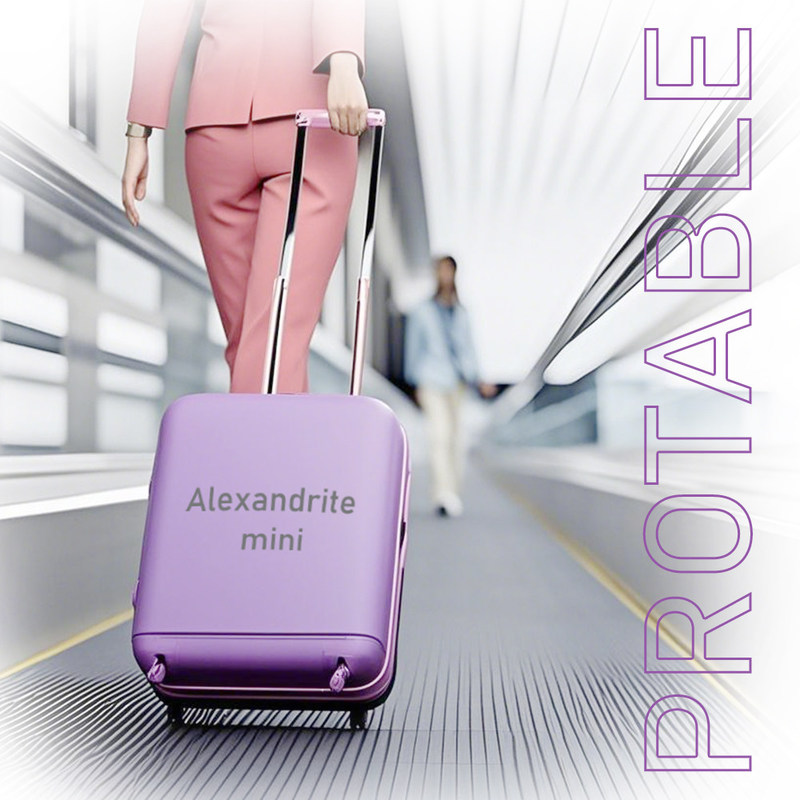 Alexandrite Mini Portable Beauty Equipment Smart Touch Power Supply Part Bison Light And Easy 755nm Mini Machine Alexandrite 755nm Laser Penghapusan Rambut