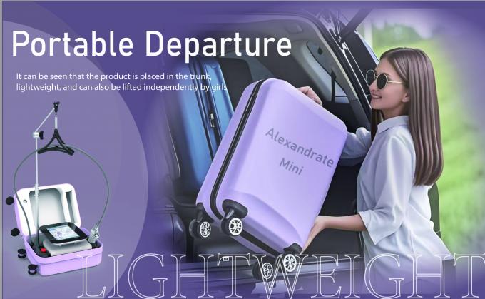 755nm Alexandrite Mini Diode Laser dengan Smart Touch Screen untuk Operasi Mudah di Industri Kecantikan 7