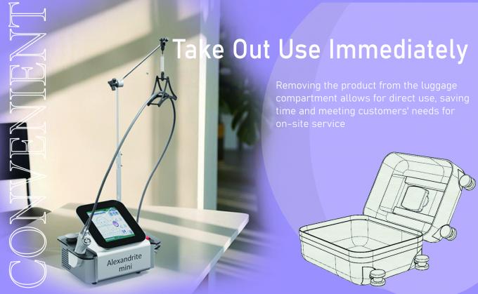 755nm Alexandrite Mini Diode Laser dengan Smart Touch Screen untuk Operasi Mudah di Industri Kecantikan 6